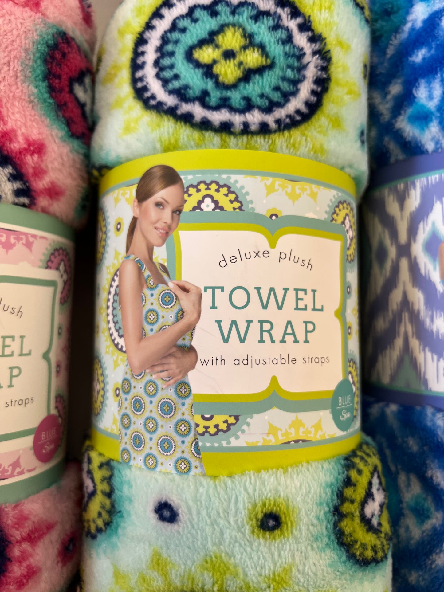 Deluxe Plush Towel Wrap with Adjustable Straps