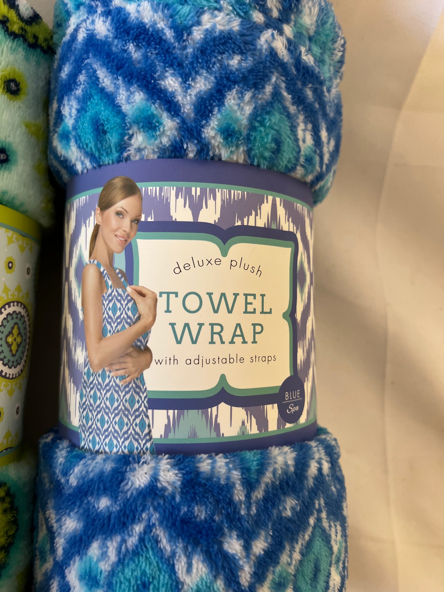 Deluxe Plush Towel Wrap with Adjustable Straps