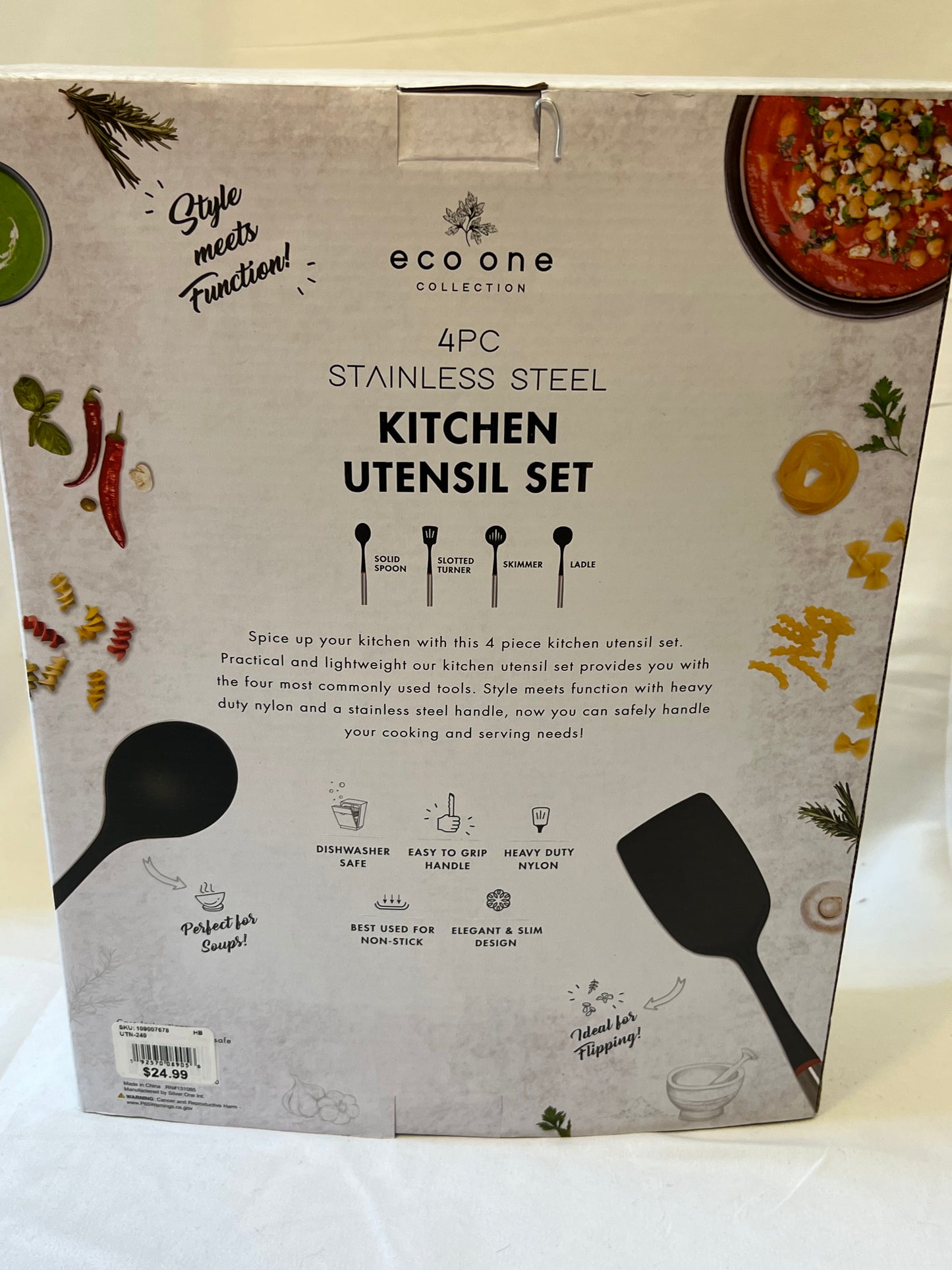 Kitchen Utensil Set- 4 piece Stainless Steel
