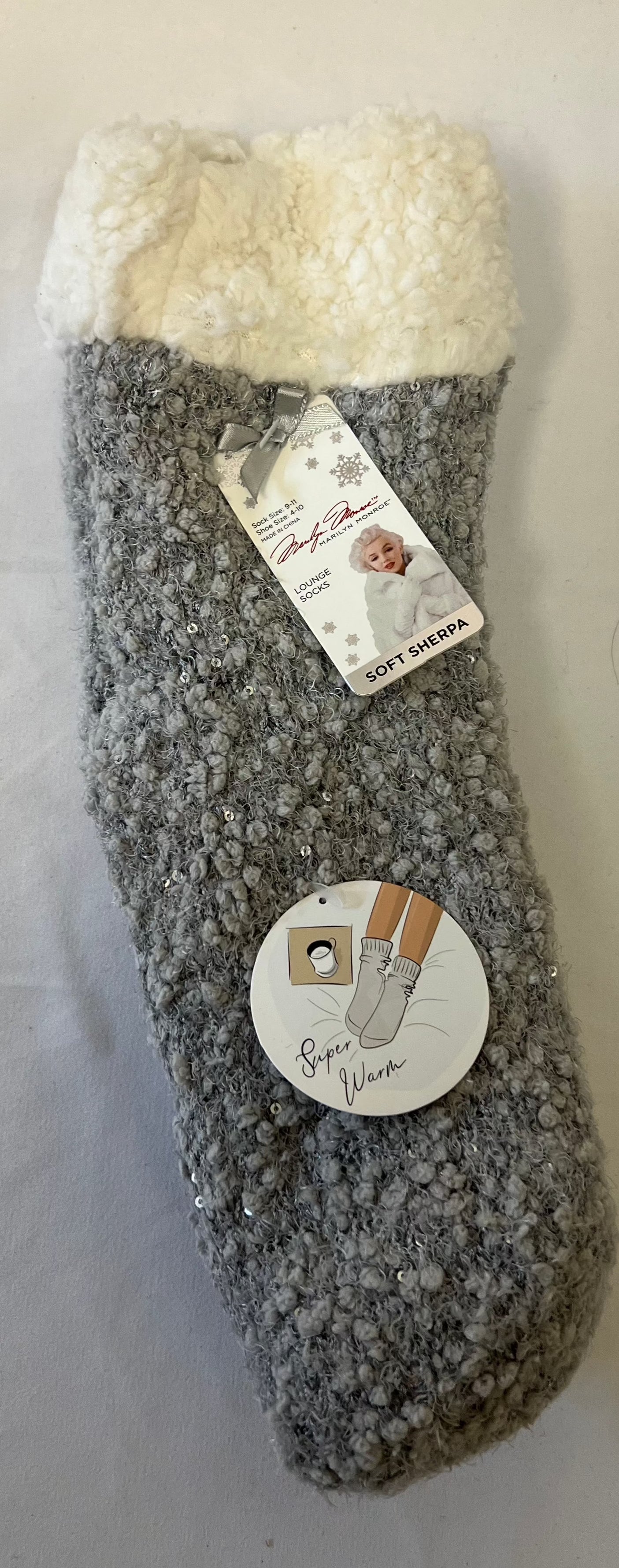 Marilyn Monroe Lounge Socks- Soft Sherpa