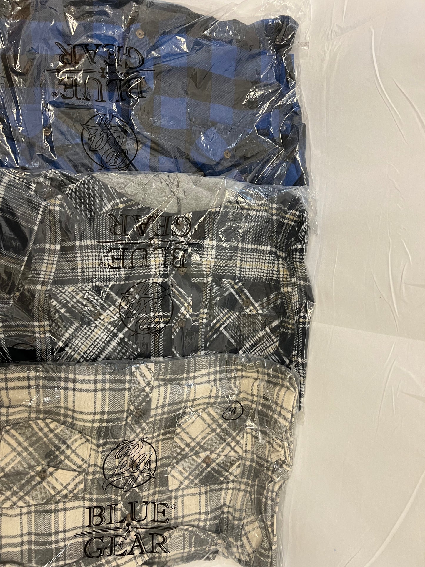Blue Gear Hooded Flannel Shirts- Variety