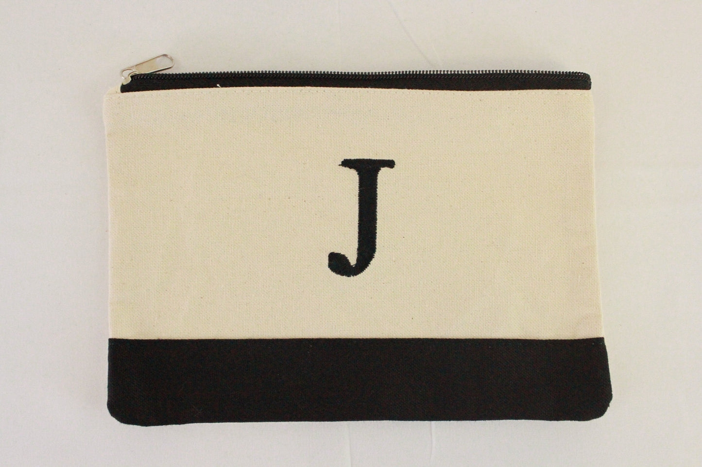 Monogrammed Canvas Wristlet