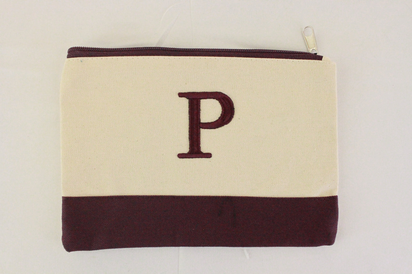 Monogrammed Canvas Wristlet