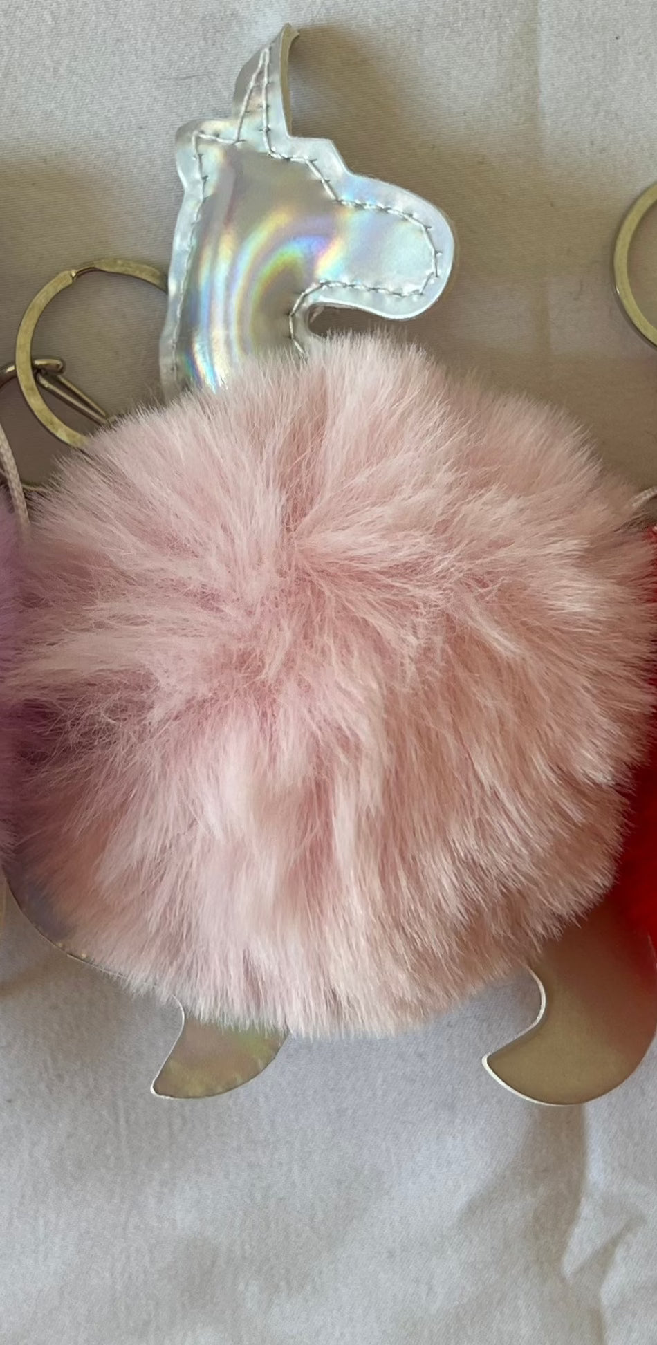 Unicorn Puff Ball Keychain- Variety