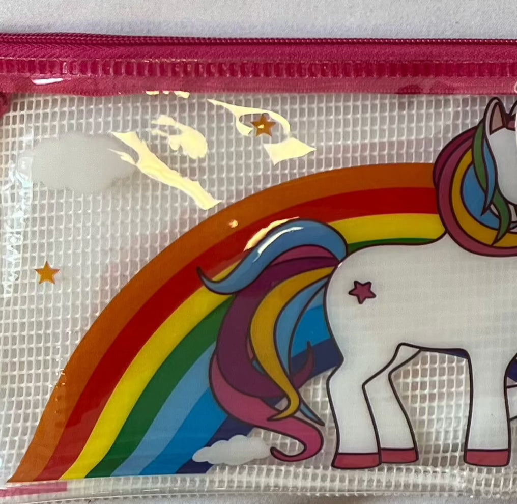 Unicorn Zip Mesh Pouch