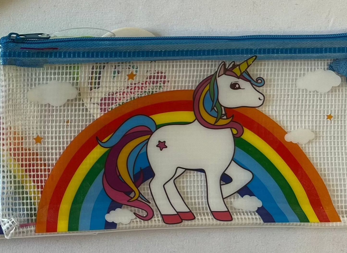 Unicorn Zip Mesh Pouch