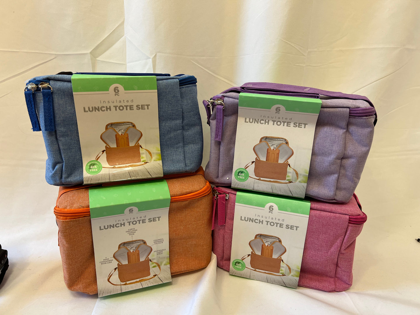 6 Piece Lunch Box Tote Set