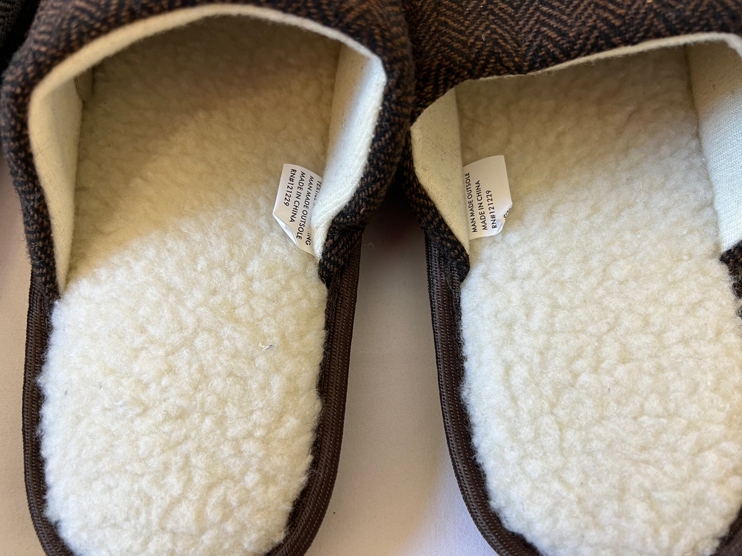 Chevron Fuzzy Slippers
