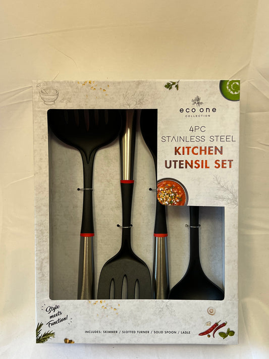 Kitchen Utensil Set- 4 piece Stainless Steel