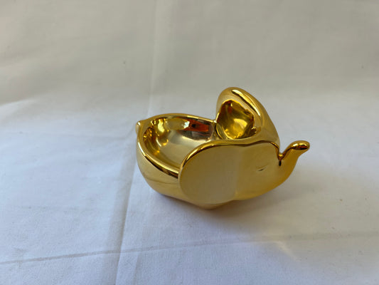 Gold Elephant Jewelry Holder