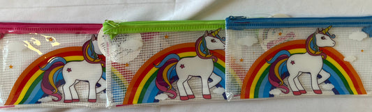 Unicorn Zip Mesh Pouch