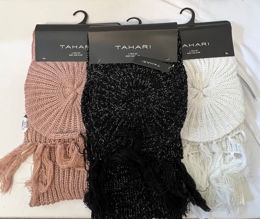 "Tahari" Beanie Scarf Set