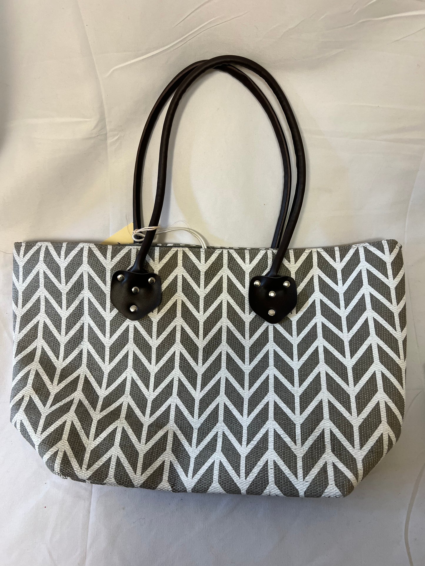 Woven Striped Design Tote Bags