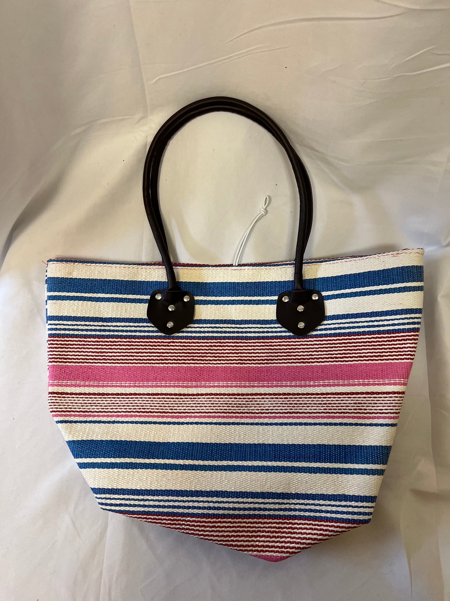 Woven Striped Design Tote Bags