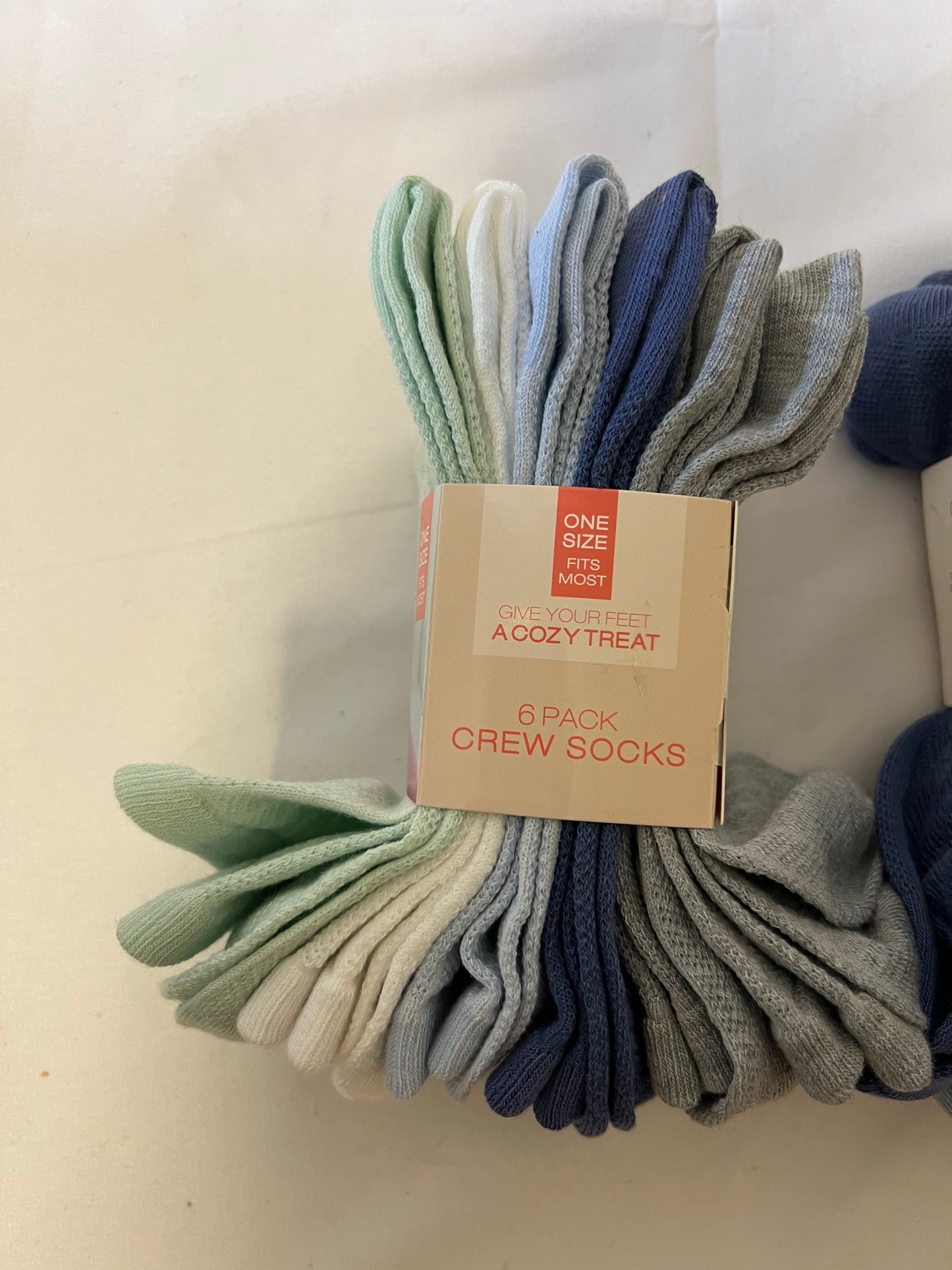 6 Pack Cozy Crew Socks- Variety