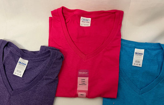 Gildan Ladies  V-Neck Tee