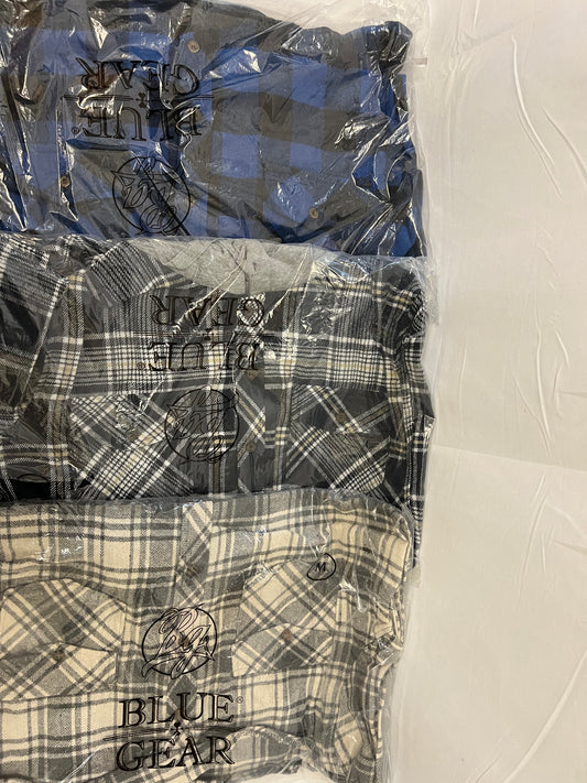 Blue Gear Hooded Flannel Shirts- Variety